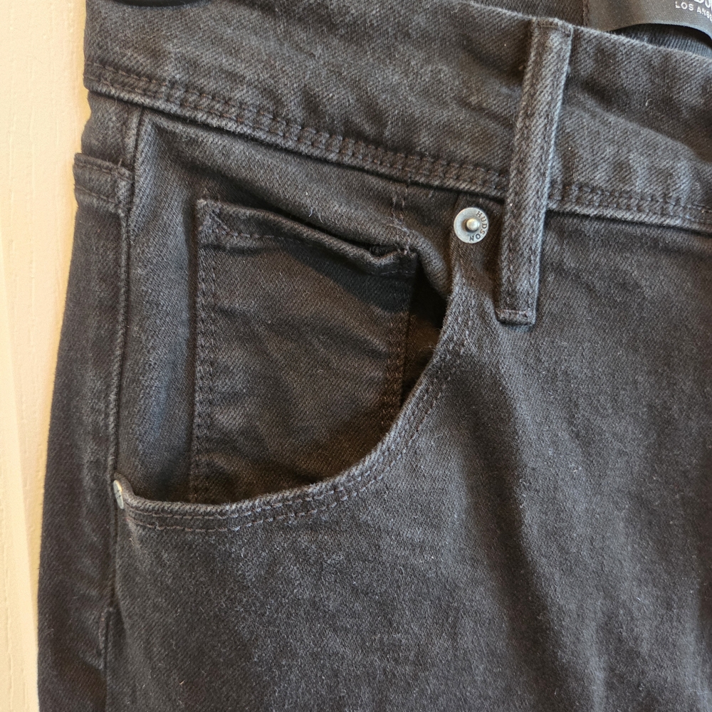 Hudson Jeans Straight Stretch Denim Jean Sz 4 Flap Pocket Slim Fit Mid-Rise Crop - Picture 6 of 8